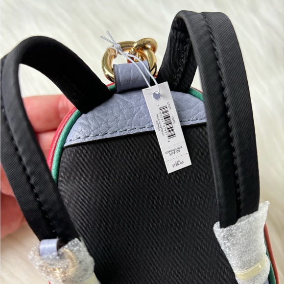 NWT💃Coach Mini Backpack Bag Charm Key Chain Coin Purse Leather - Picture 6 of 6